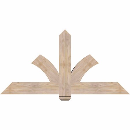 Ekena Millwork Redmond Smooth Timber Gable Bracket, Douglas Fir, 60"W x 30"H x 5 1/2"D x 5 1/2"F, 12/12 Pitch GBW060X30X0606RED00SDF